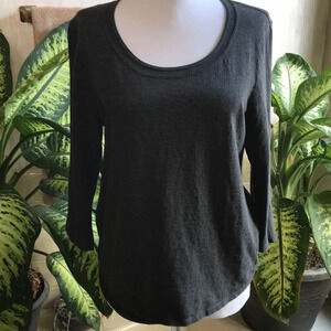 Coldwater Creek charcoal gray top